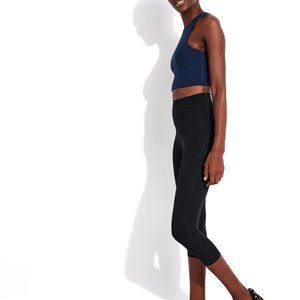 Girlfriend Collective ~ Compressive High Waisted Black Capri Legging in Medium